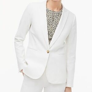 J.Crew Linen Cotton Holland Blazer in cream white classy elegant preppy formal
